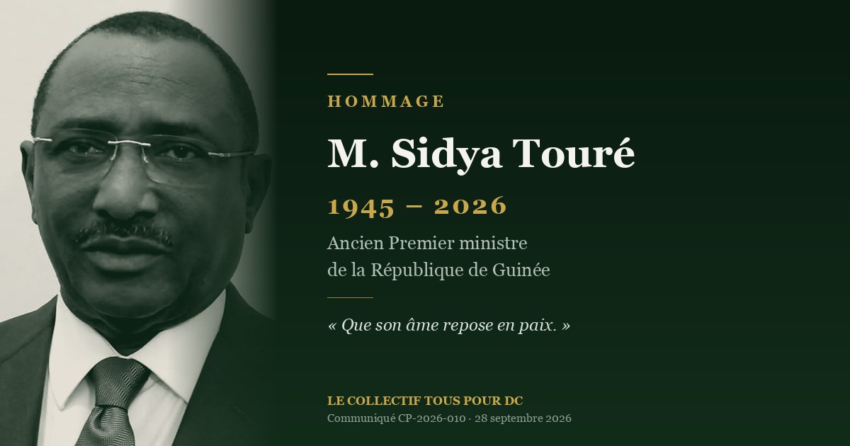 M. Sidya Touré, ancien Premier ministre de la République de Guinée